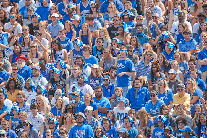 Students section at football game