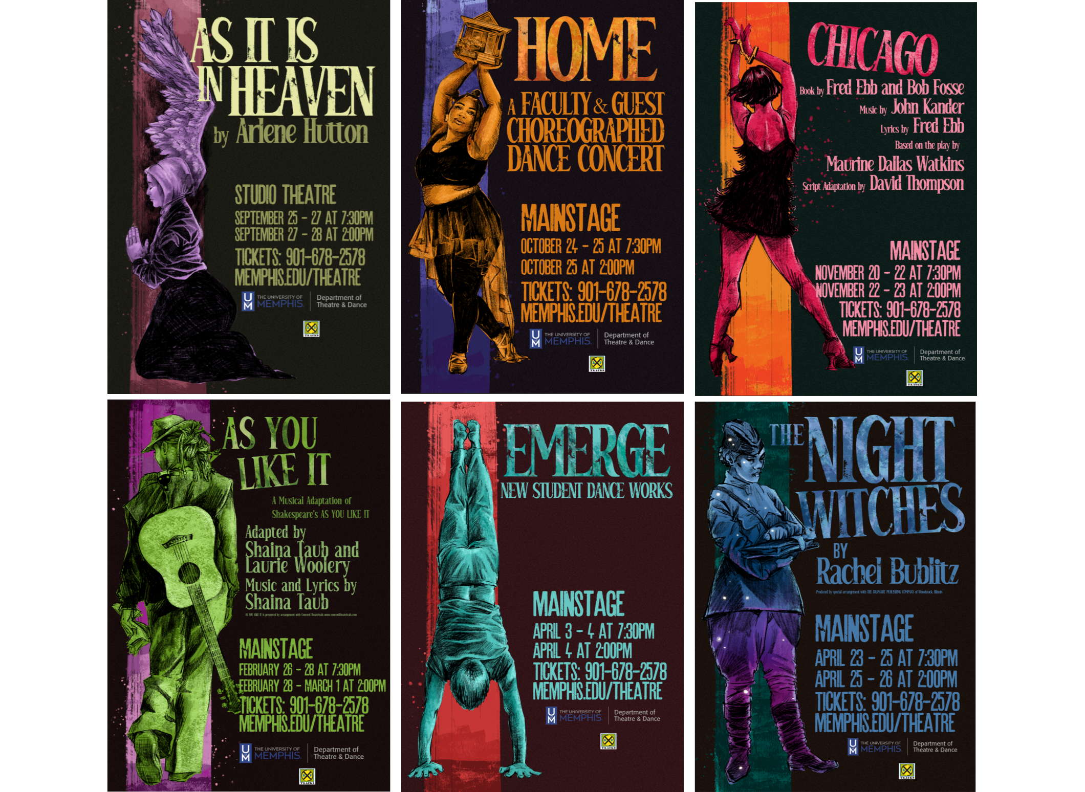 six show posters for 25-26 season