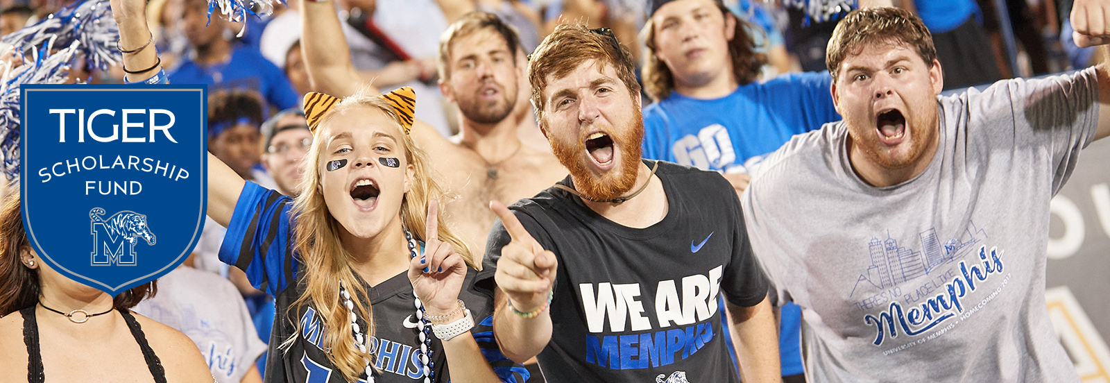  Tiger Scholarship Fund logo, fans at game