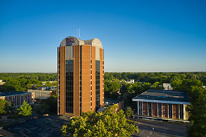 photo from ribbon cutting of pedestrian cable bridge
