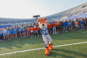 megaphone with University of Memphis logo