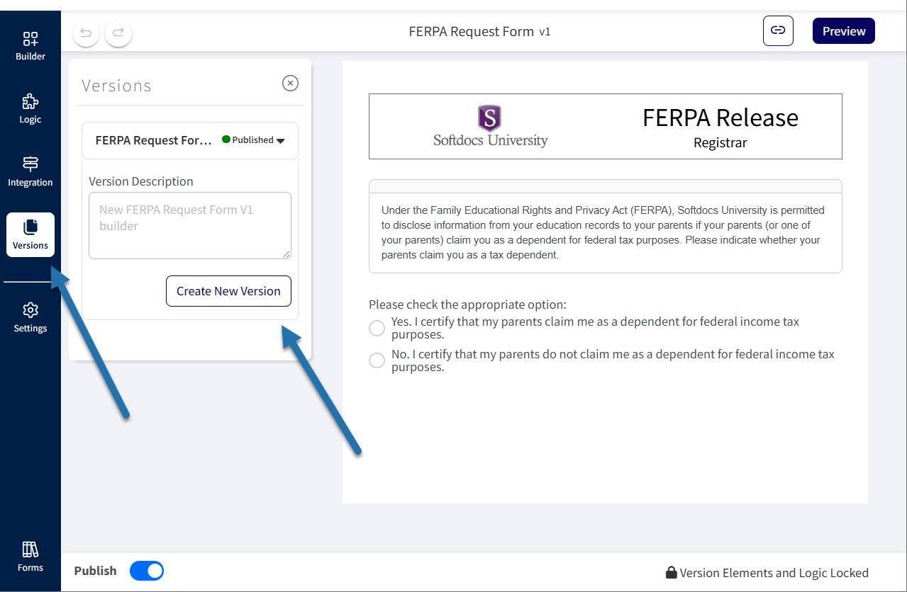 snippet of new form builder