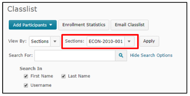 changed course offering information