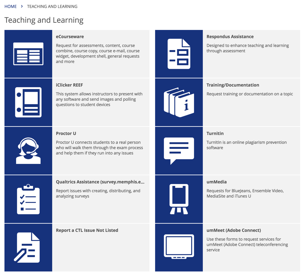 teaching and learning options