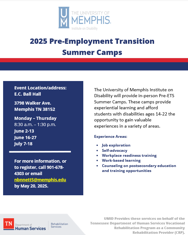 2025 Pre-Employment Transition Summer Camp