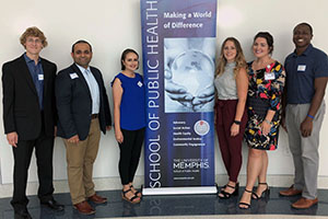 master of public health student project presentation on banner