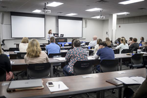 Nursing education class in session