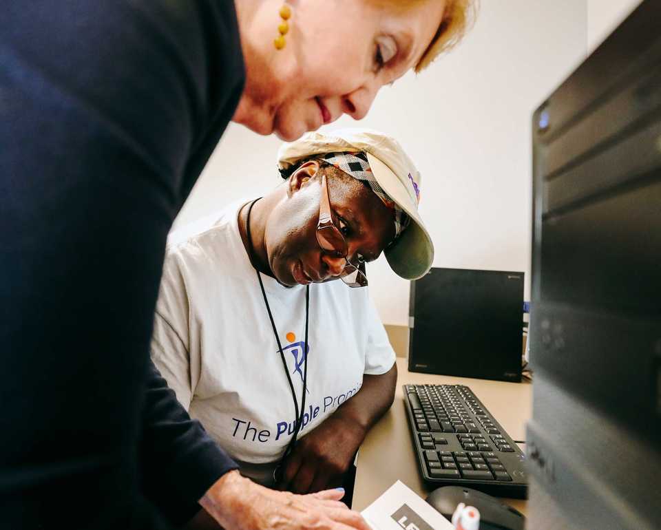 LiFE Coach, Mary Brignole, with LiFE student Esther Jackson - photo credit: The Daily Memphian