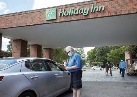 food drive pick-up at Holiday Inn