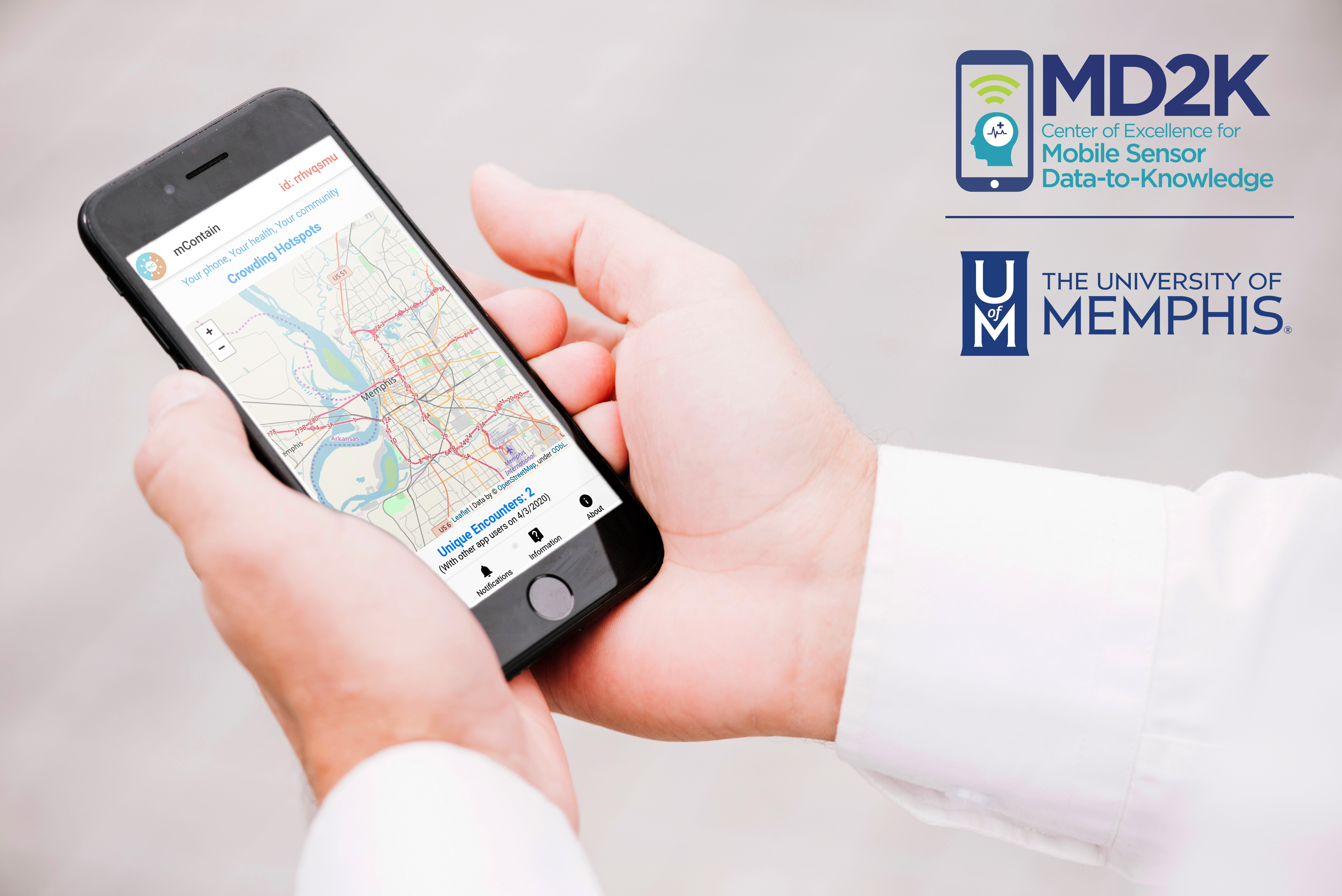 person using app on phone