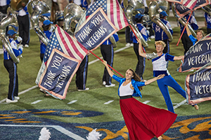 band performing on field